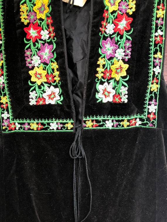 Beautiful Embroidered Velvet dress vest