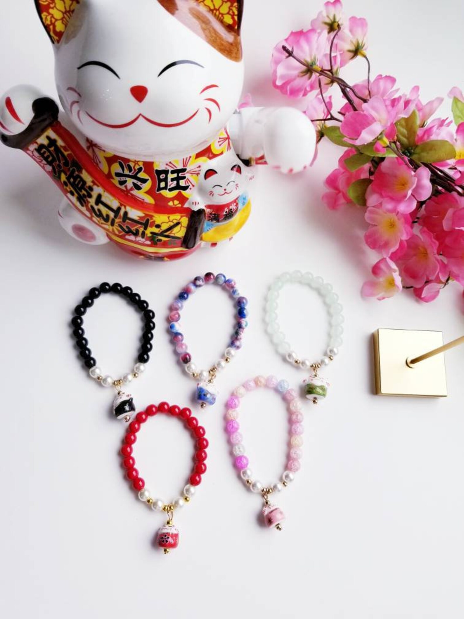 Lucky cat bracelet Lucky Cat jewelry Cat bracelet Cat Etsy