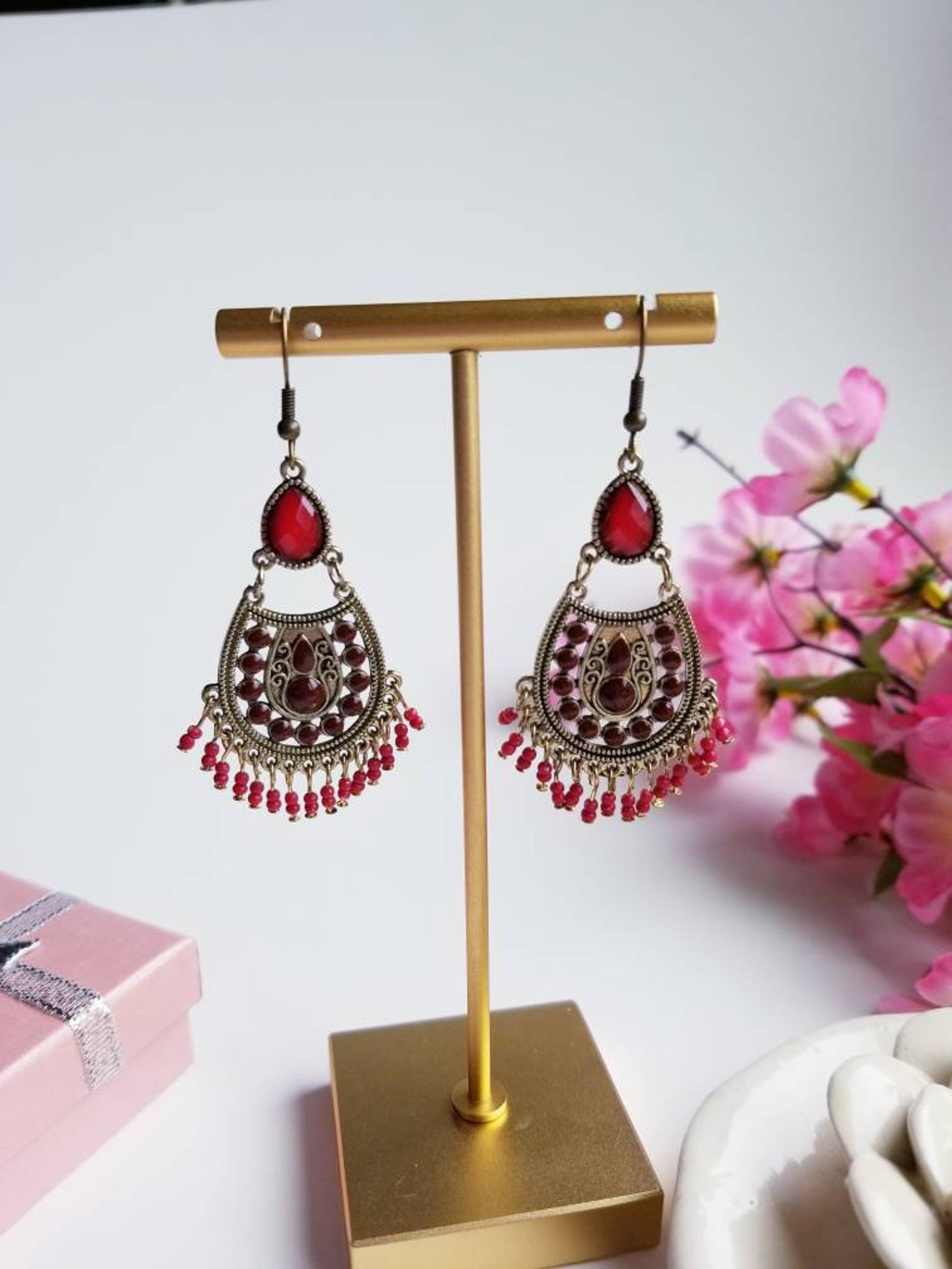 Bohemian style earrings Bohemian earrings Bohemian Etsy