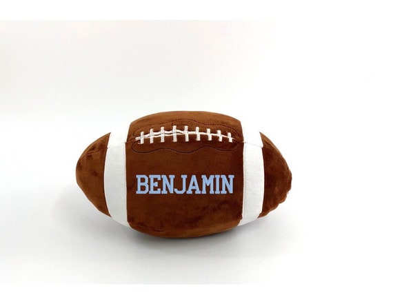 Football Pillow Custom Embroidered Personalized Gift Sports Etsy