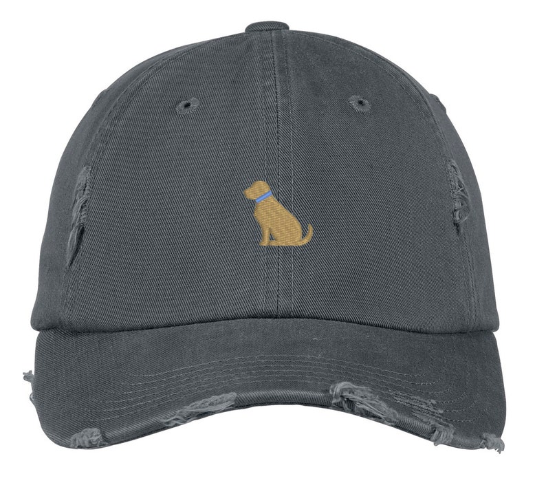 Labrador Retriever Hat Embroidered Baseball Cap Distressed Etsy