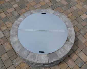 Stainless Steel Fire Pit Cover: 40” Round Snuffer Top