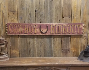 Bunk House Rustic Wood Sign Horseshoes Cowboys Western Cabin Lodge Bedroom Guest