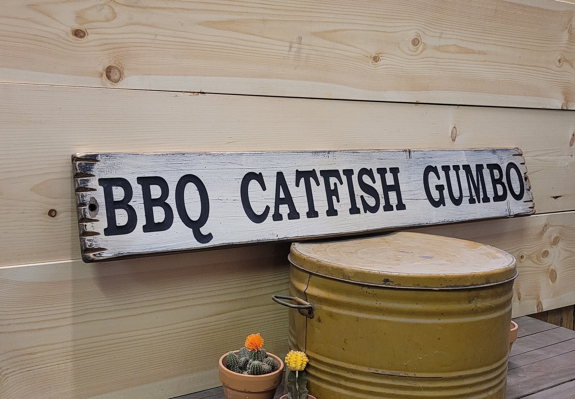 BBQ CATFISH GUMBO/Patio/Deck/Man Cave/Kitchen/Décor/Cajun/Hog Roast