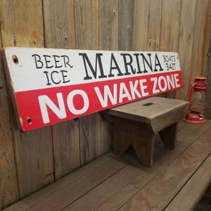 MARINA Beer Ice Boats Bait No Wake Zone/Carved/Rustic/Wood/Sign/Fishing/Lake/ décor/Lake House/Cabin/Man Cave/Boat Dock