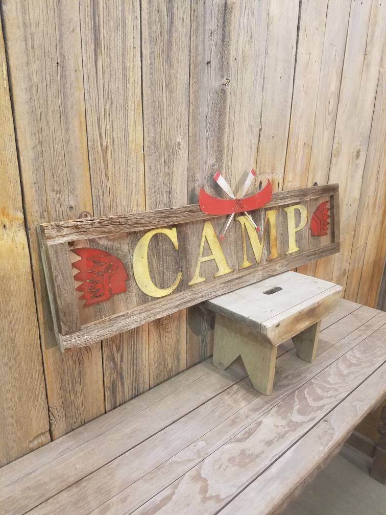 CAMP sign/Canoe Rentals/Rustic Wood Sign/Cabin decor/Lodge/Fishing ...