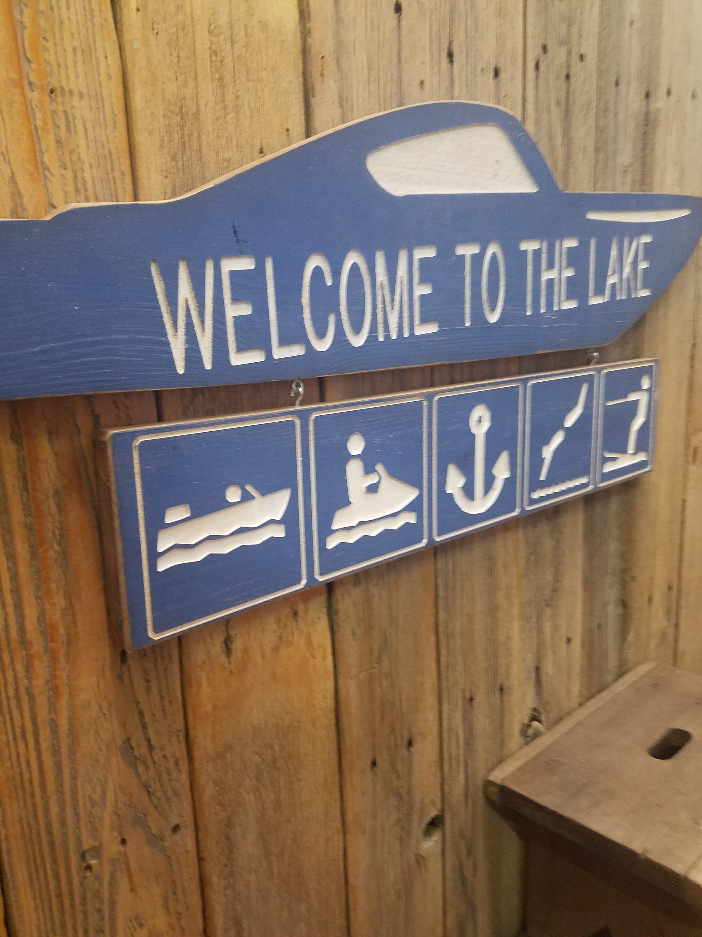 to the Lake Engraved Wood Sign, Lake House sign, Boat Dock