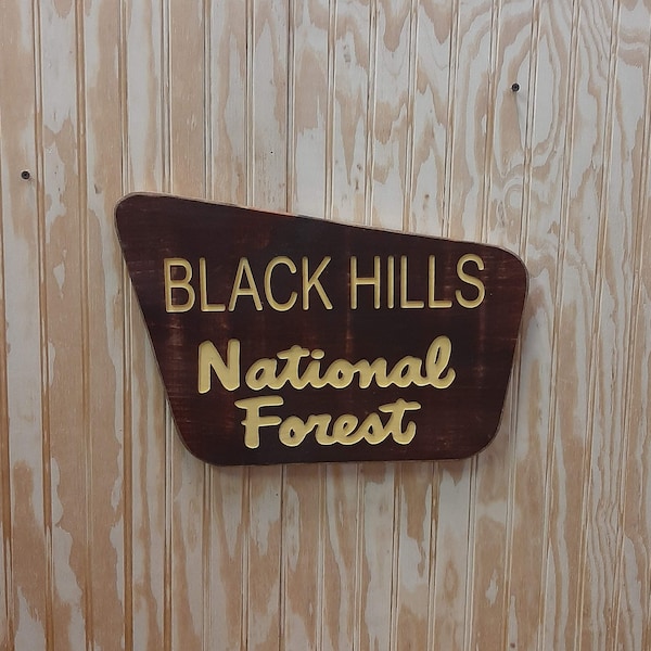 Black Hills National Forest/Rustic/Carved/Wood Sign/Cabin/Décor/Home/Wyoming/South Dakota