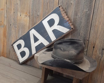 BAR Rustic Engraved Wood Sign/Beer/Drinking/ Man Cave/Tavern/Bar décor/
