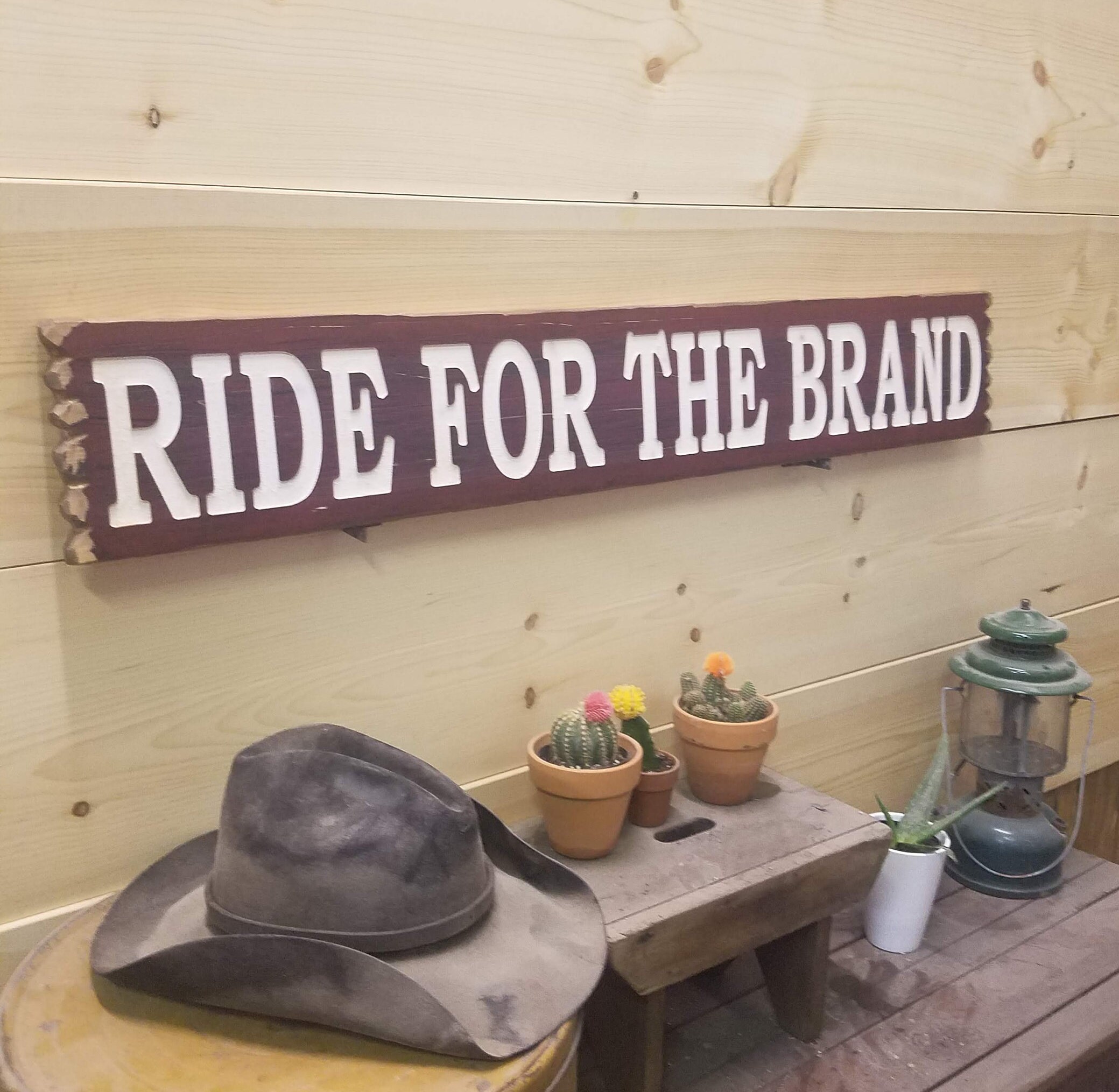 Ride For The Brand Rustic Wood Sign, Cowboys, Cowgirls, Ranch decor
