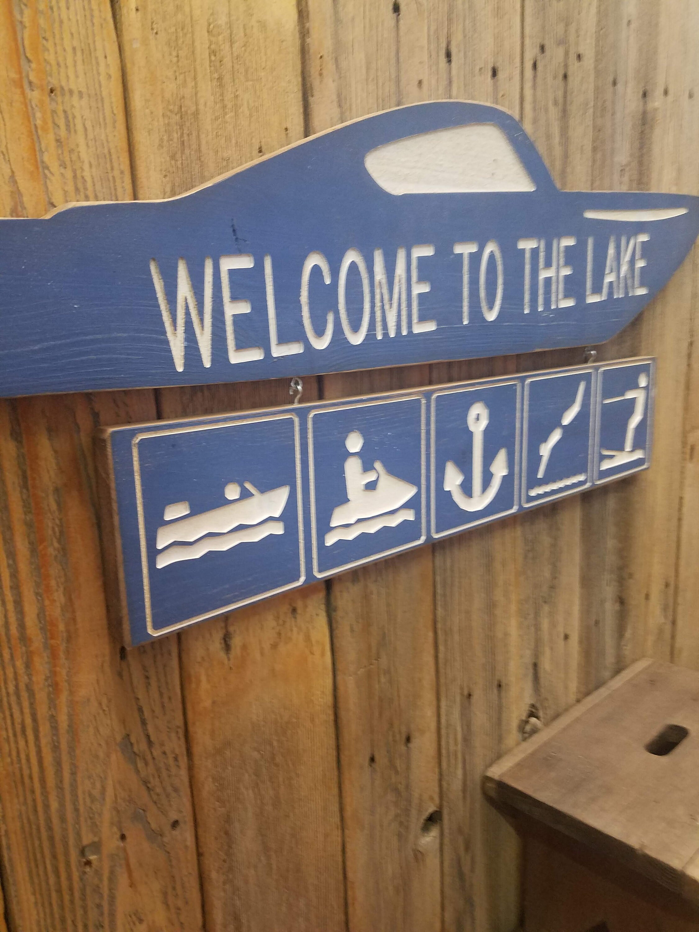 to the Lake Engraved Wood Sign, Lake House sign, Boat Dock