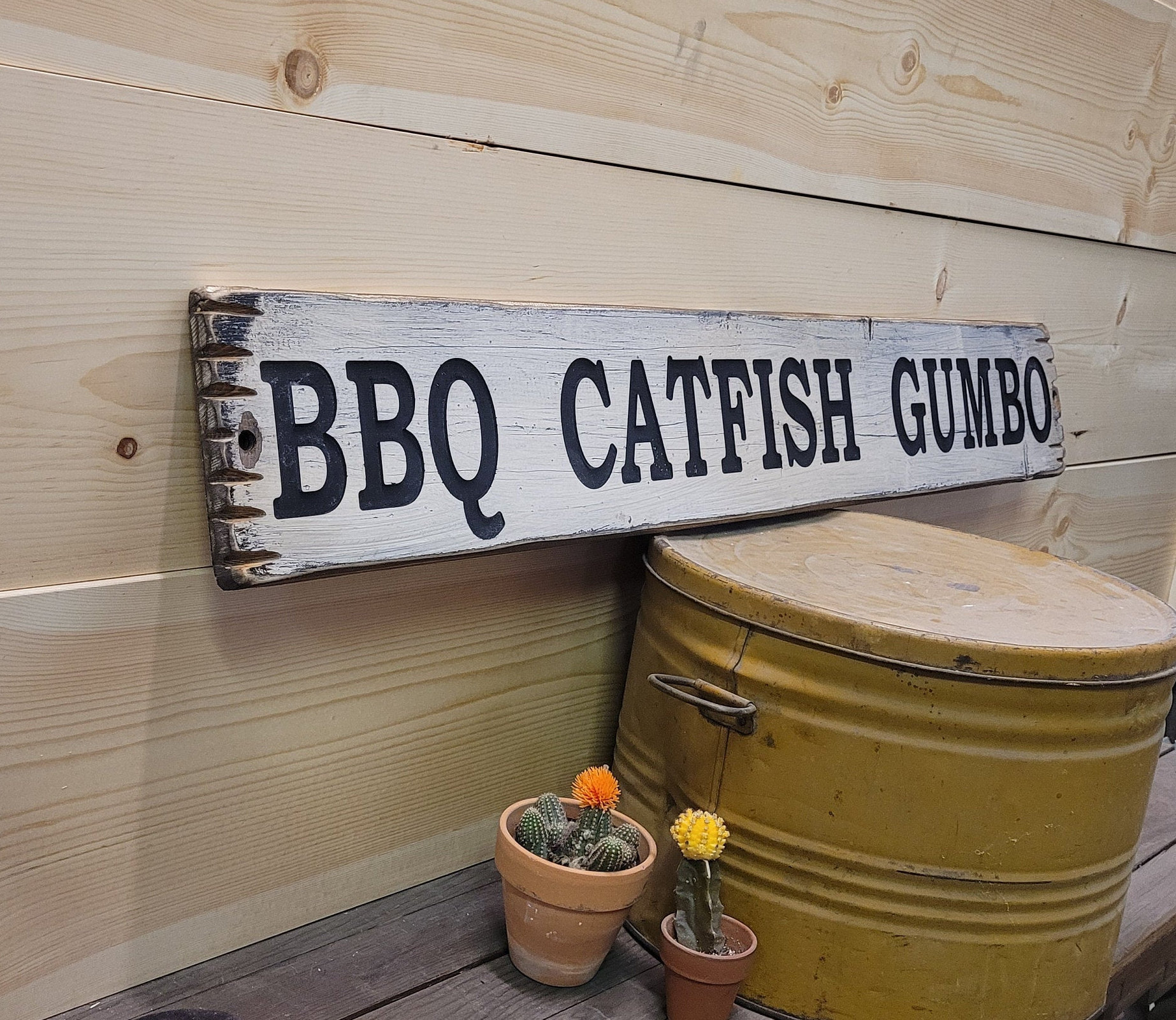 BBQ CATFISH GUMBO/Patio/Deck/Man Cave/Kitchen/Décor/Cajun/Hog Roast