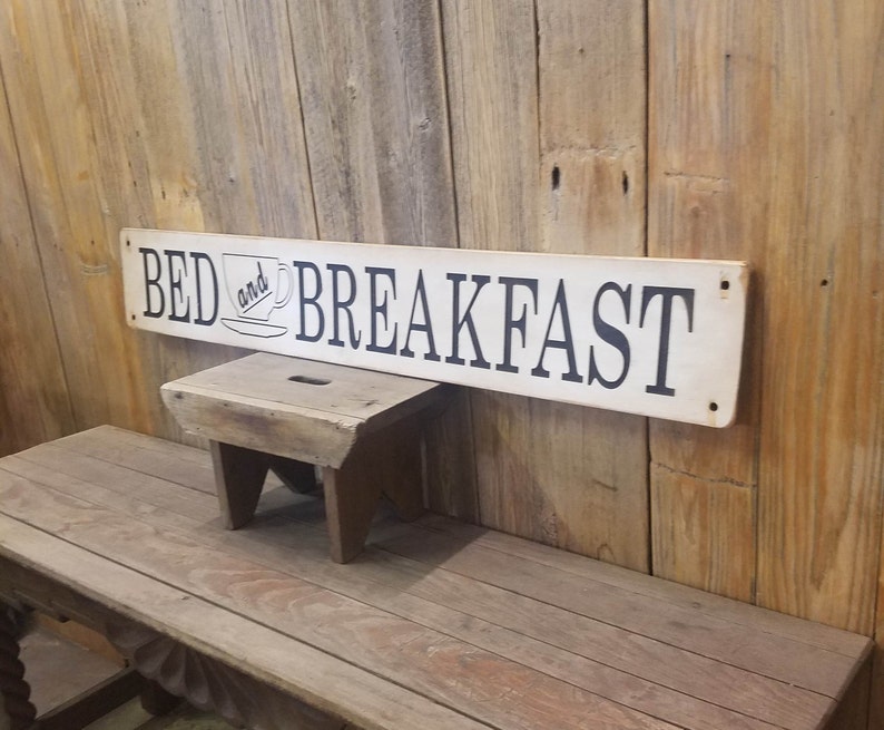 Bed and Breakfast Rustic Wood Sign Kitchen Cabin Lodge Etsy