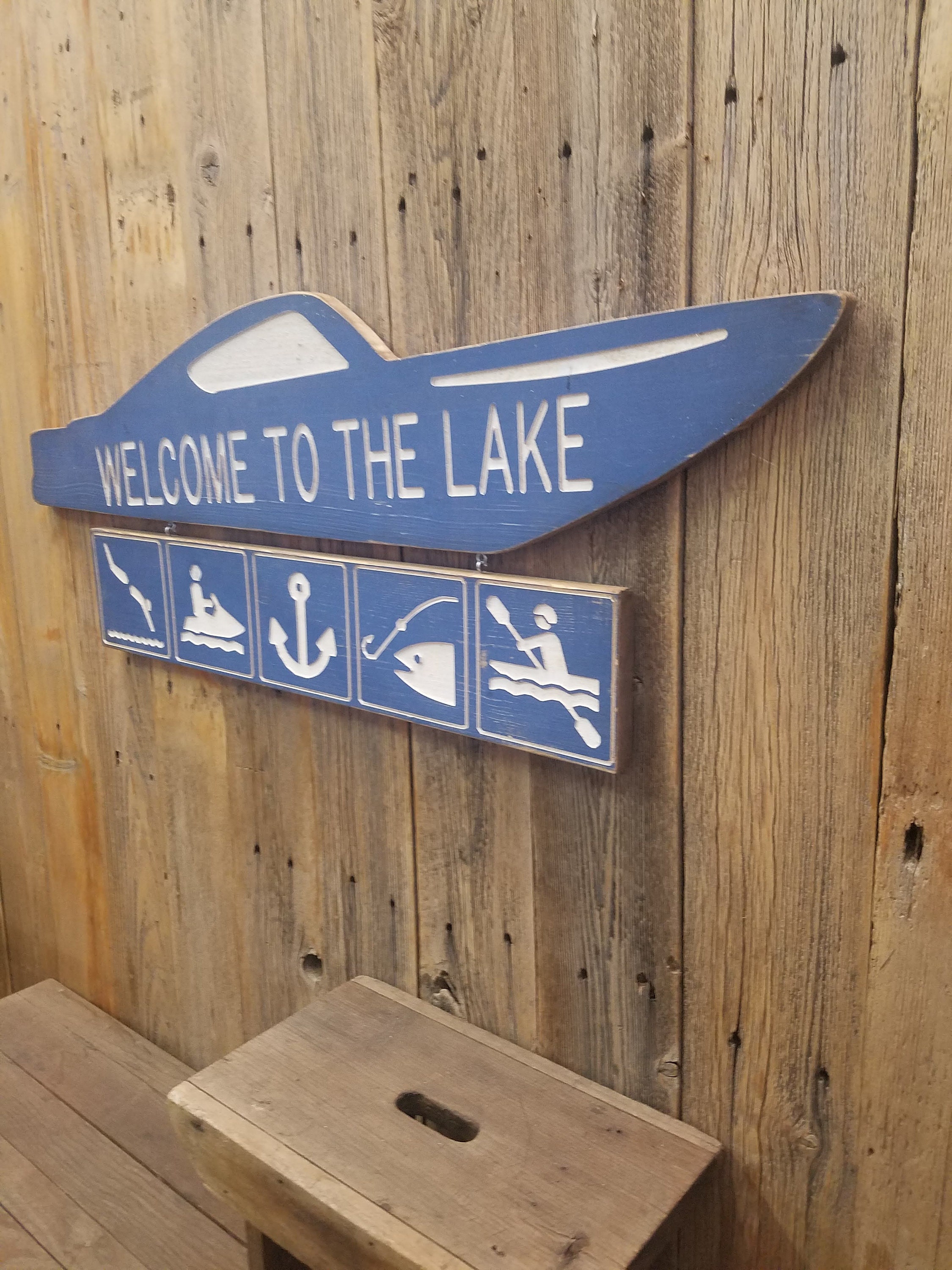 to the Lake Engraved Wood Sign, Lake House sign, Boat Dock