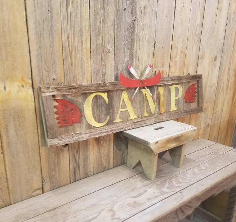 CAMP sign/Canoe Rentals/Rustic Wood Sign/Cabin decor/Lodge/Fishing ...