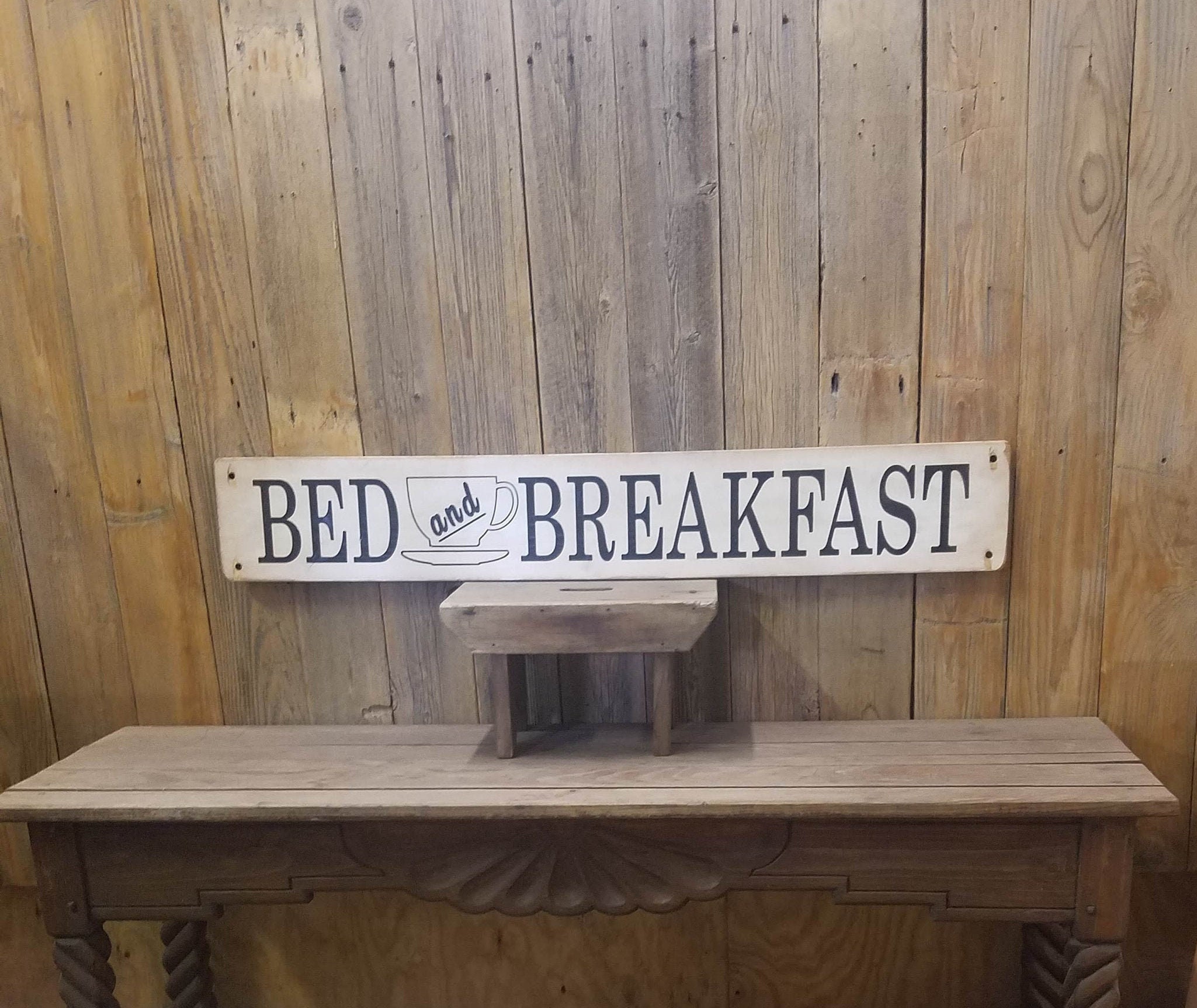 Bed and Breakfast Rustic Wood Sign, Kitchen, Cabin, Lodge Décor, Hotel,