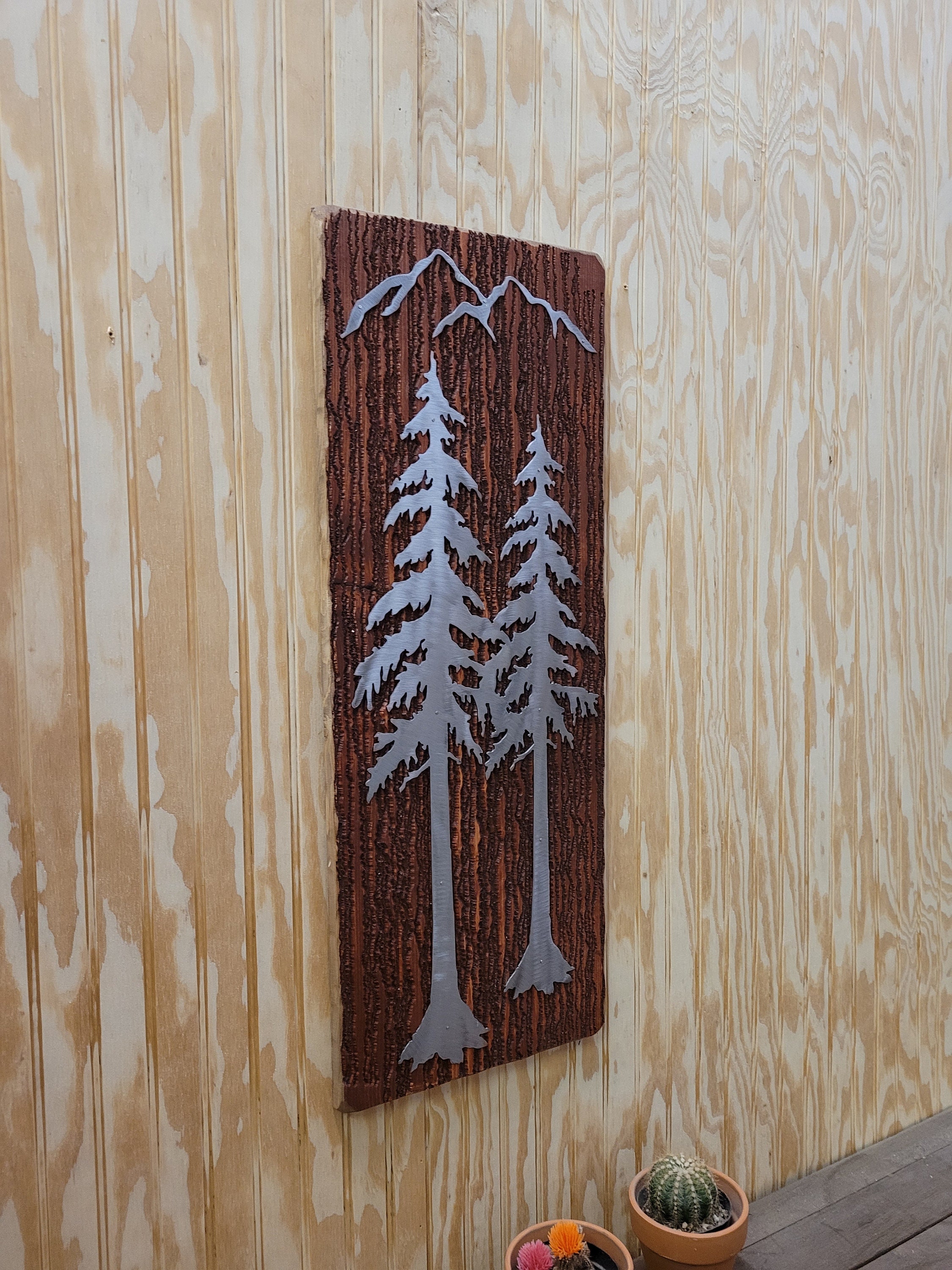 Metal Tree Art/Rustic/Wood/Cabin/Home/Décor/Lodge/Wall Art/Wall Décor