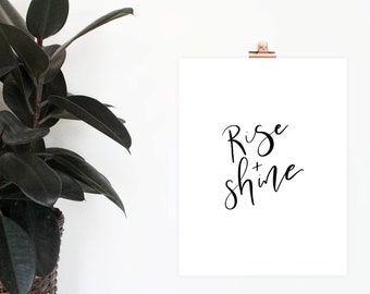 Rise and Shine Print, Digital Download, Scripture Wall Art, Printable Wall Art, Nursery Art, Kids Room Decor
