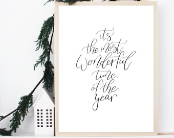É a época mais maravilhosa do ano, impressão, decoração de Natal para impressão, decoração de feriado, arte de feriado, impressão de Natal, impressão de feriado