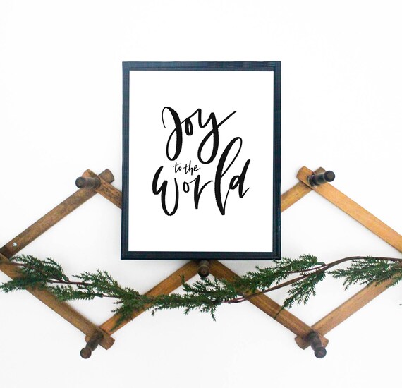 Joy to the World Print Printable Christmas Decor Holiday | Etsy