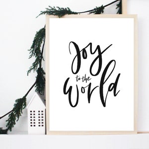 Joy to the World Print, Printable Christmas Decor, Holiday Printable ...