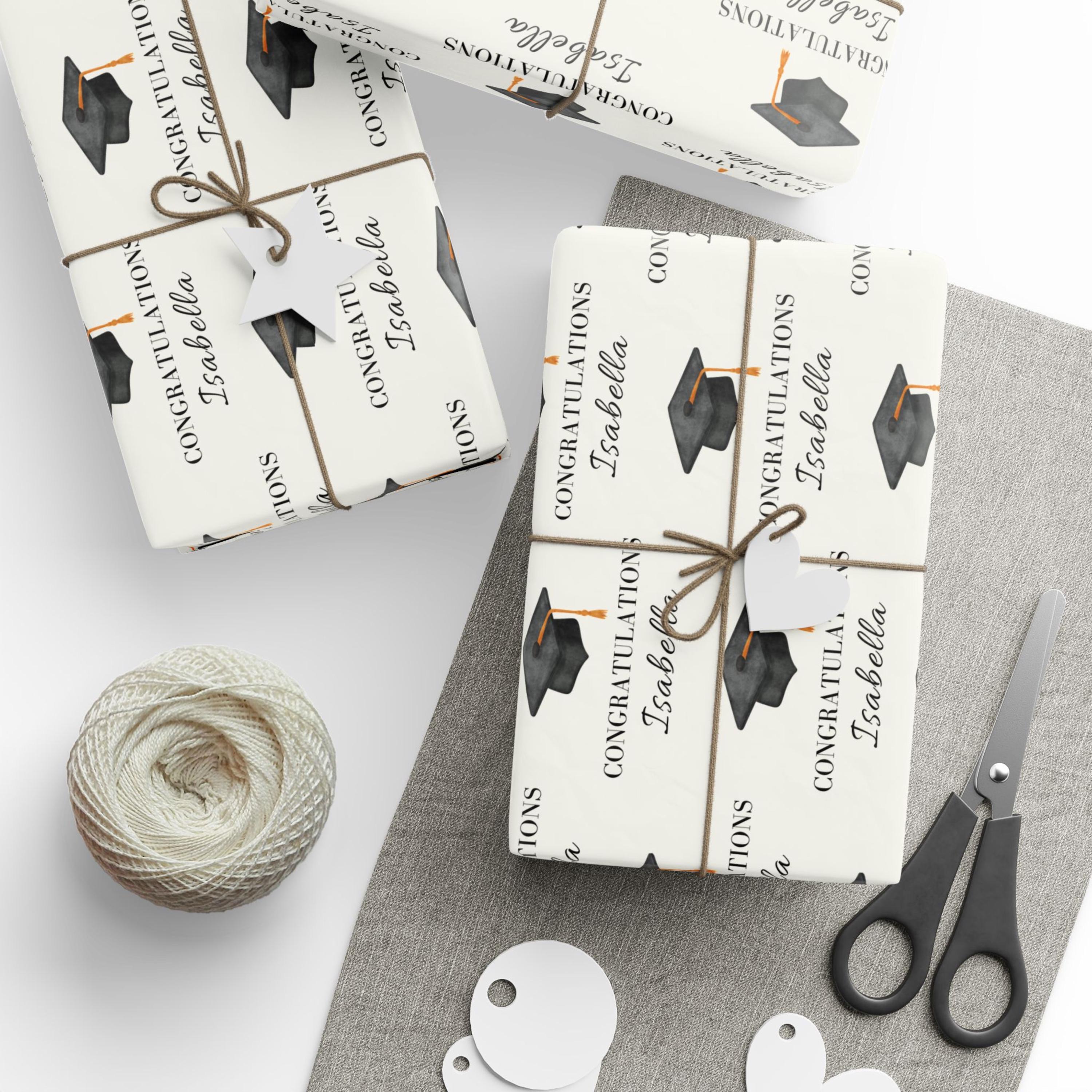 Personalized Graduation Wrapping Paper Roll, Custom Grad Party Gift ...