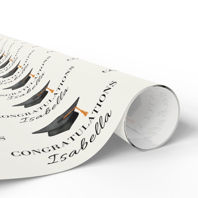 Personalized Graduation Wrapping Paper Roll, Custom Grad Party Gift ...