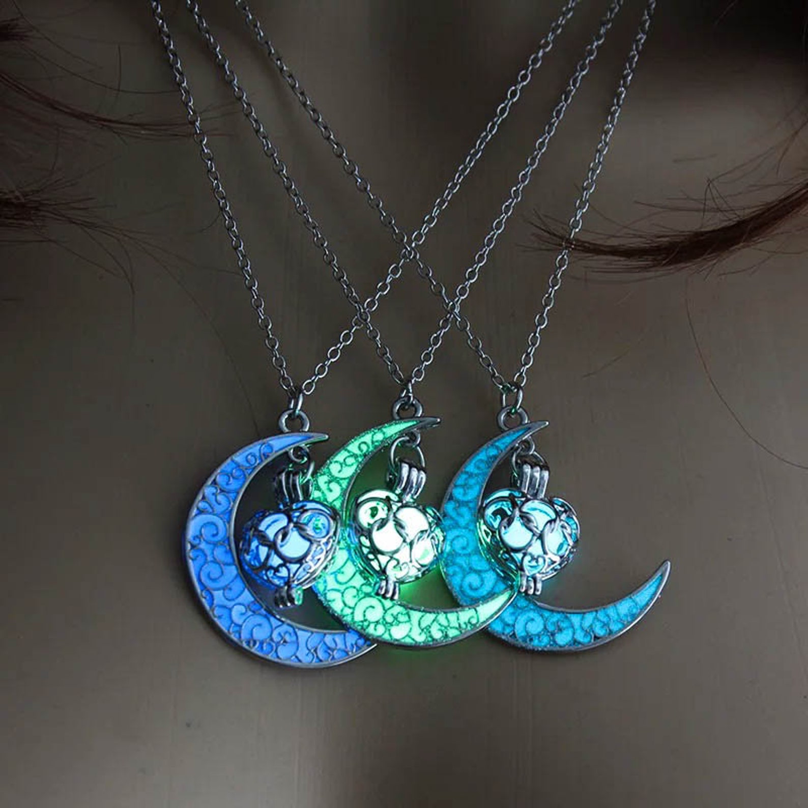 Elune Stone Glow in the Dark Necklace