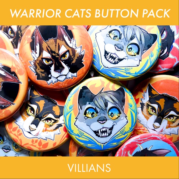 Warrior Cats Button Pack - VILLAINS