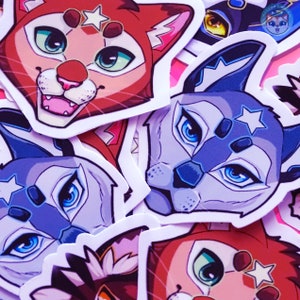 War Cats Art Stickers : Bluestar, Firestar, Sandstorm, Tallstar, Tigerstar, Scourge, Ashfur, Jayfeather, Hollyleaf, Brightheart, Lionblaze