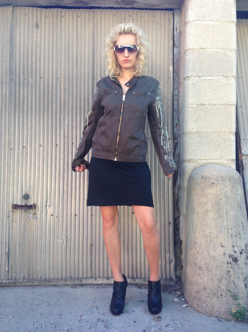 Vintage 90s Biker Jacket image 2