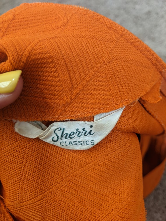 Vintage 70s Incredible Sherri Classics Orange Kni… - image 10