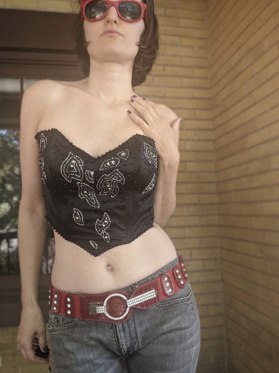 Vintage 80s Ora Feder Beaded Bustier