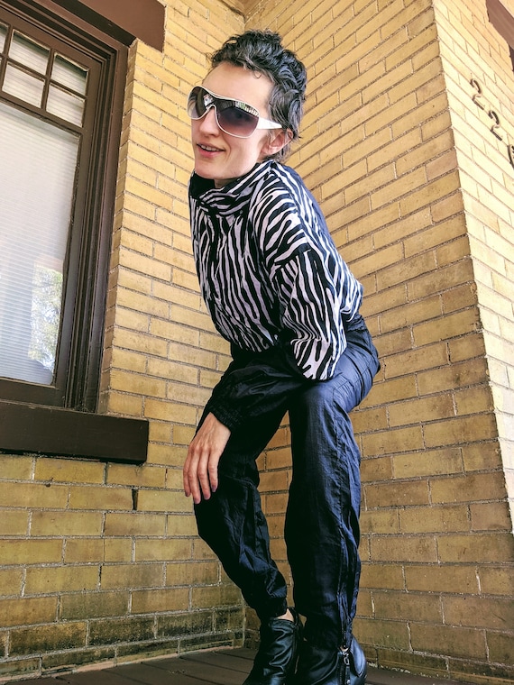 80’s Zebra Print “Celebrity” Track Suit