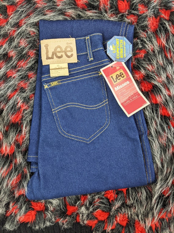 Vintage 80s Lee Jeans 26 x 33 Denim Deadstock Str… - image 10