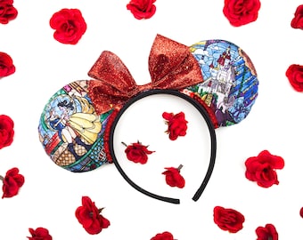 Beauty & the Beast Inspired Mouse Ears (w/ Choice of Bow!)