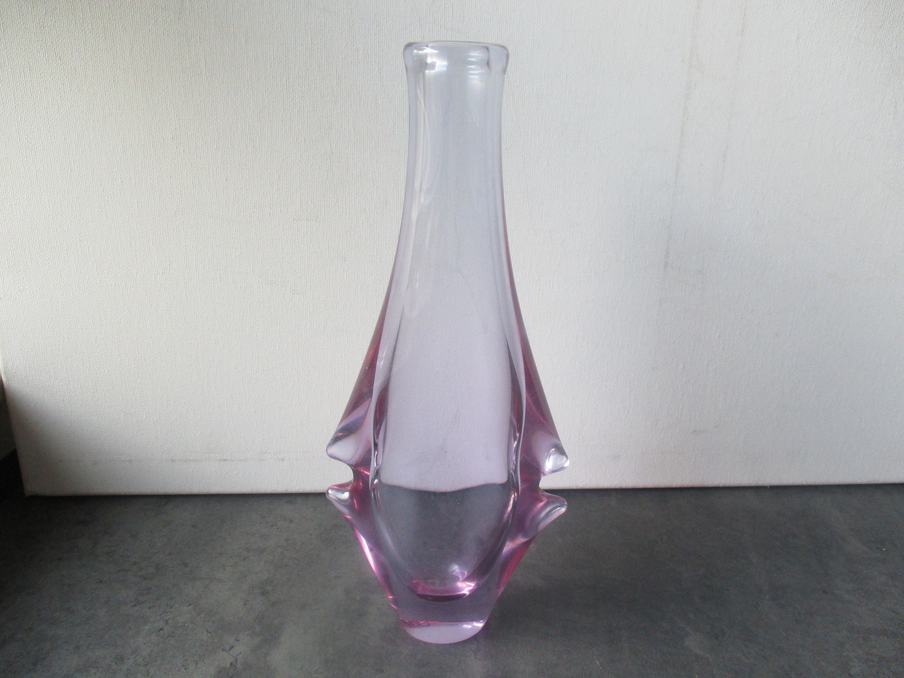 Zelezny Brod Sklo (ZBS) Czech Fish Mouth Glass Vase with Nude Woman ...