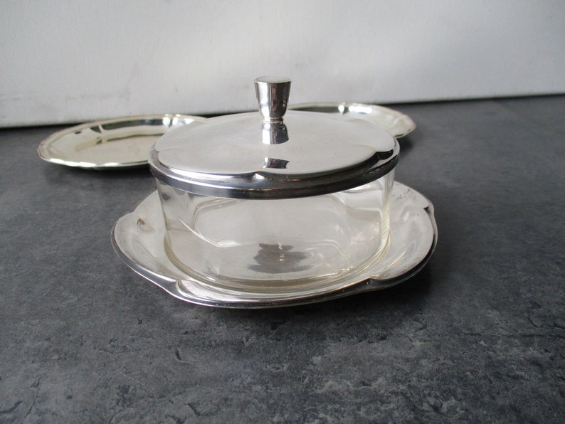 Vintage försilvrad smörskål från WMF, märkt cirka 1950. bild 2