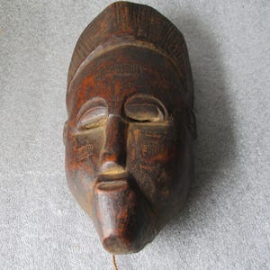 Ritual mask related to Bwami among Lega - Bakongo, Congo.