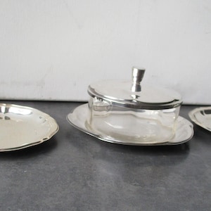 Vintage försilvrad smörskål från WMF, märkt cirka 1950. bild 1