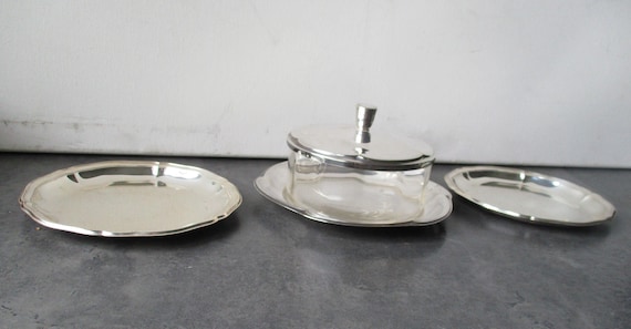 Vintage. Verzilverde Botervloot van WMF, gemerkt ca 1950.