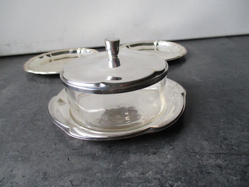 Vintage försilvrad smörskål från WMF, märkt cirka 1950. bild 4