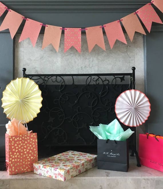 Pink Paper Banner Etsy