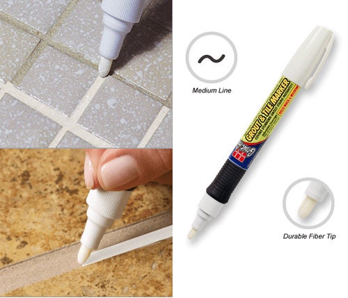 Monami Tile Grout Coating Marker DIY White Repair Pen 2 Extra Replacement  Nib 