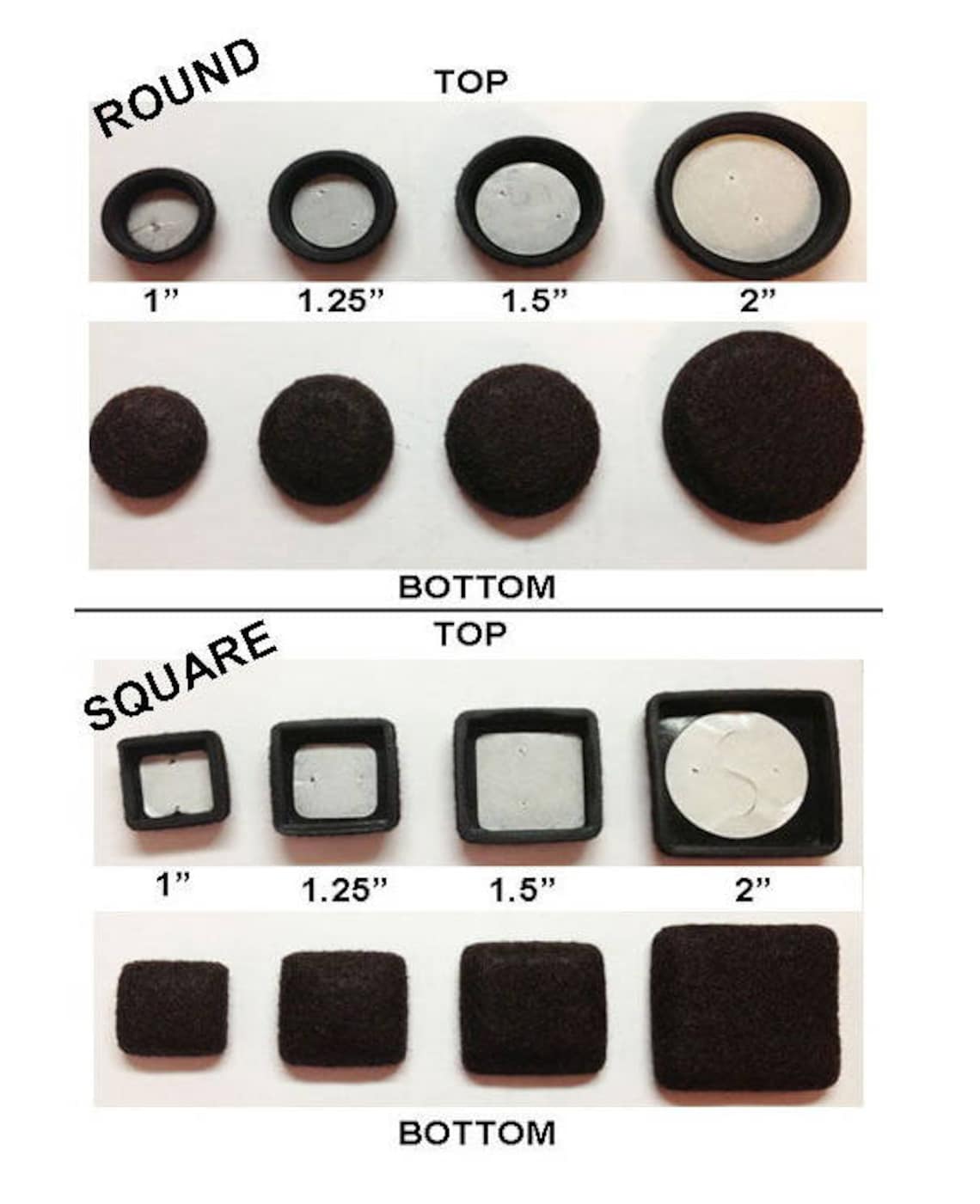 Formed Felt Bottom Chair Leg Floor Protector Etsy