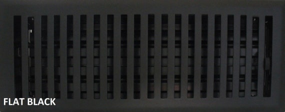 Flat Black Contemporary Style Floor Register Multiple Sizes