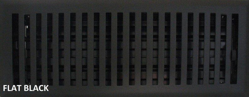 Flat Black Contemporary Style Floor Register Multiple Sizes Etsy