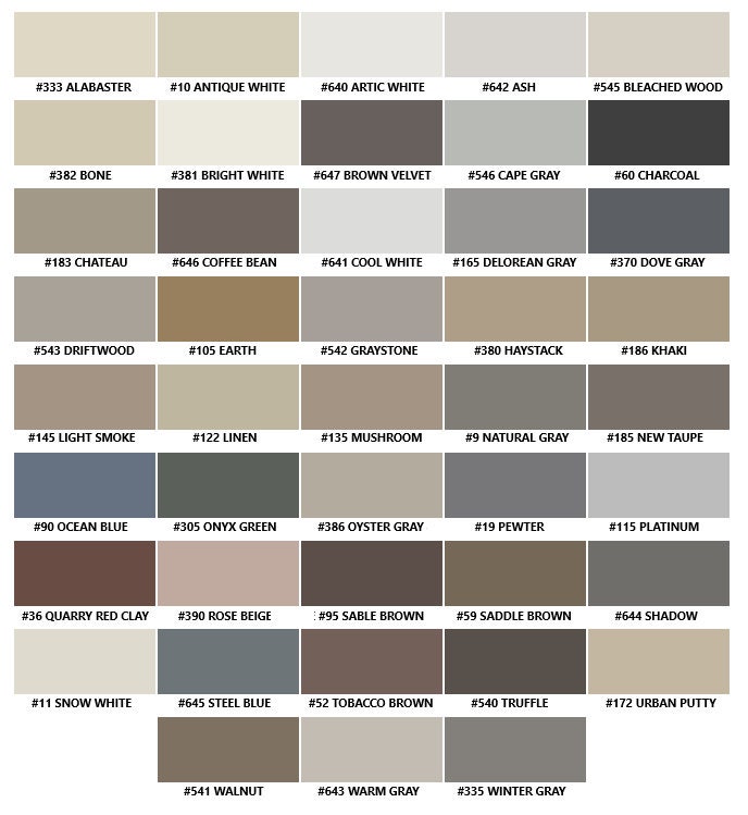 Colored Caulk to Match Custom Building Product Colors - Unsanded/smooth ...
