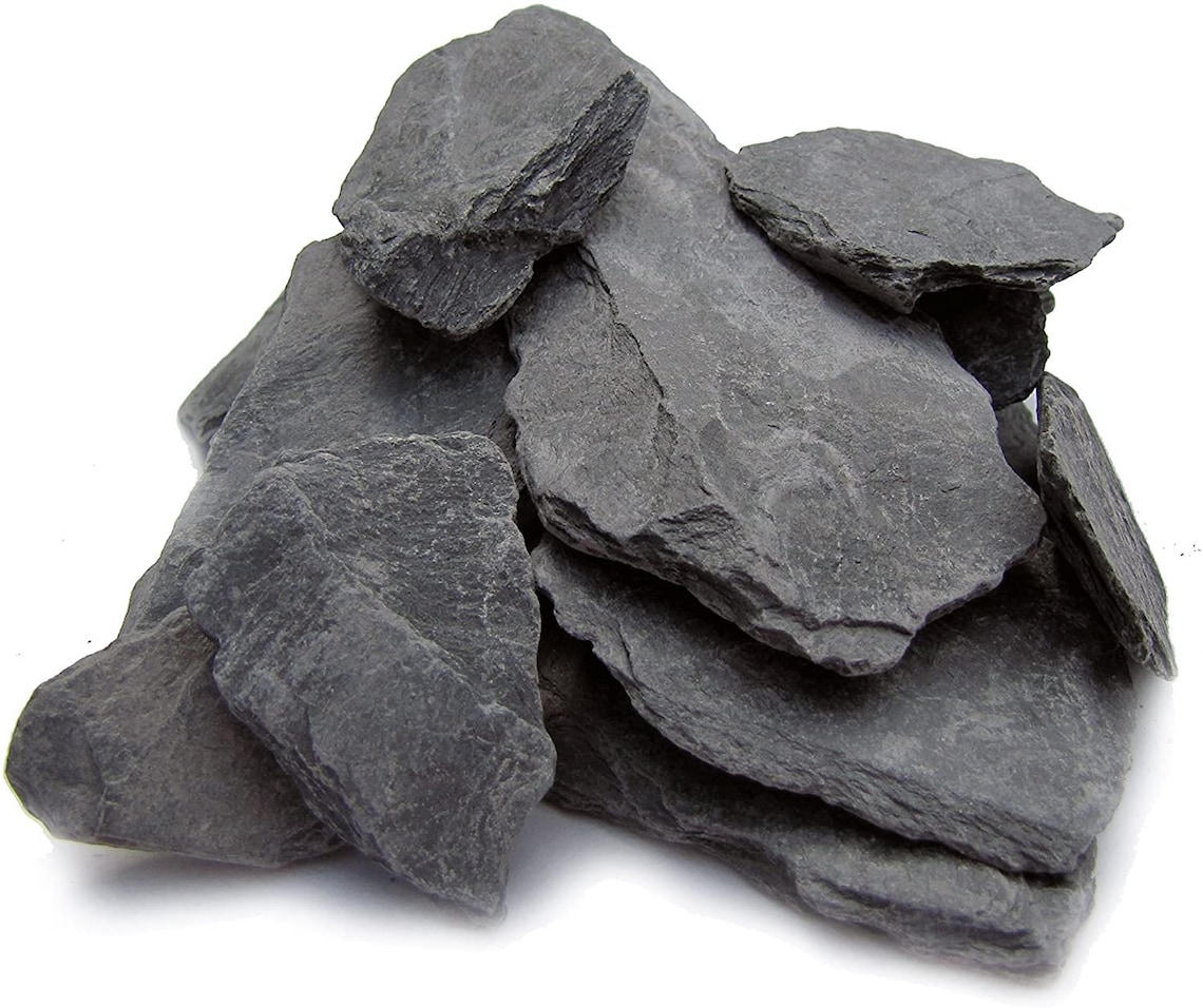 Black Slate Rock Chips 318lb Hardscape Rock Stones Decor Etsy