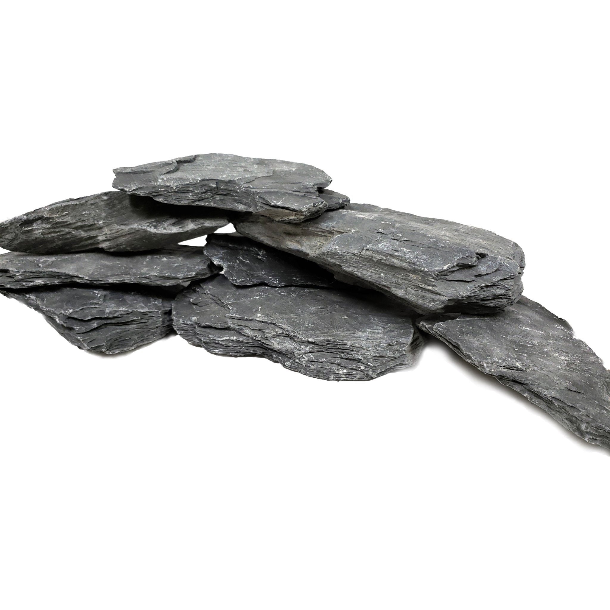 Black Slate Rock Chips 318lb Hardscape Rock Stones Decor Etsy